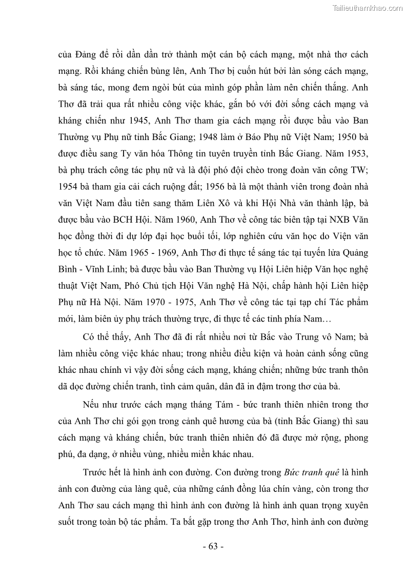 Luận văn thạc sĩ văn học Phong cách thơ Anh Thơ - 6 Trang 68