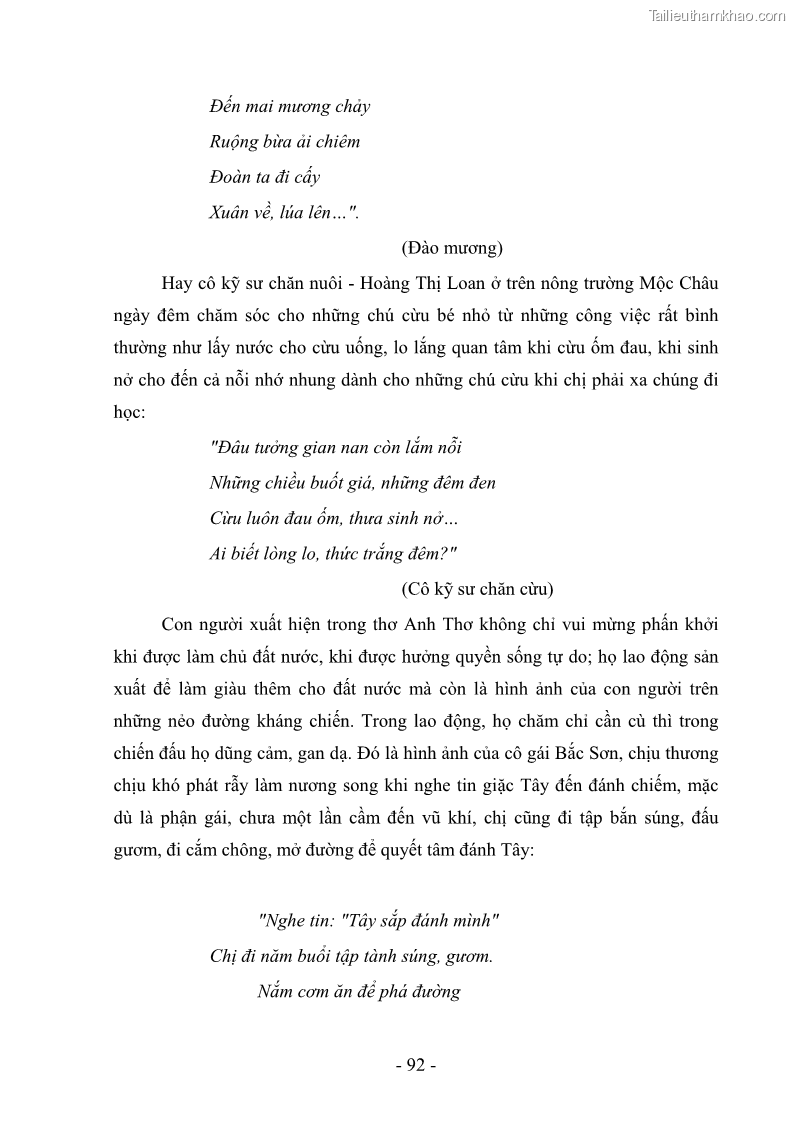 Luận văn thạc sĩ văn học Phong cách thơ Anh Thơ - 9 Trang 97