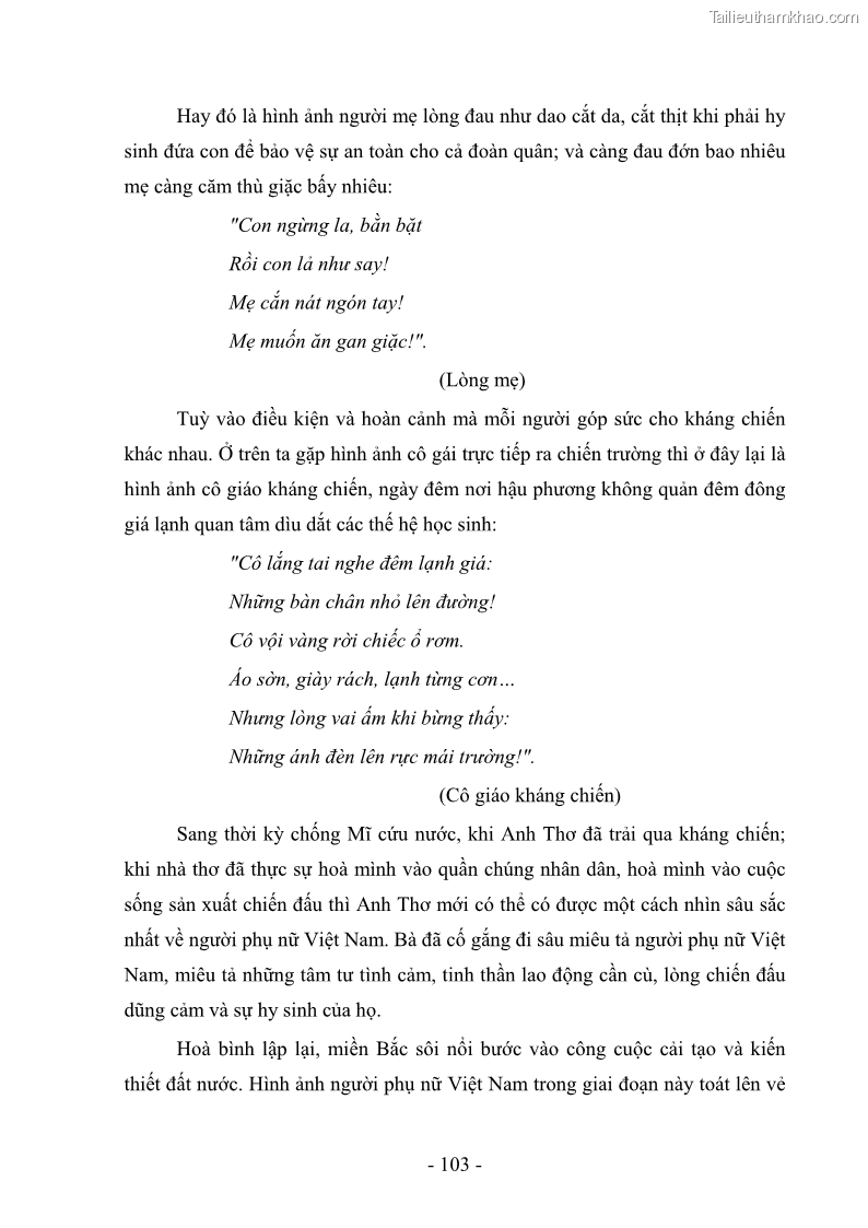 Luận văn thạc sĩ văn học Phong cách thơ Anh Thơ - 9 Trang 108