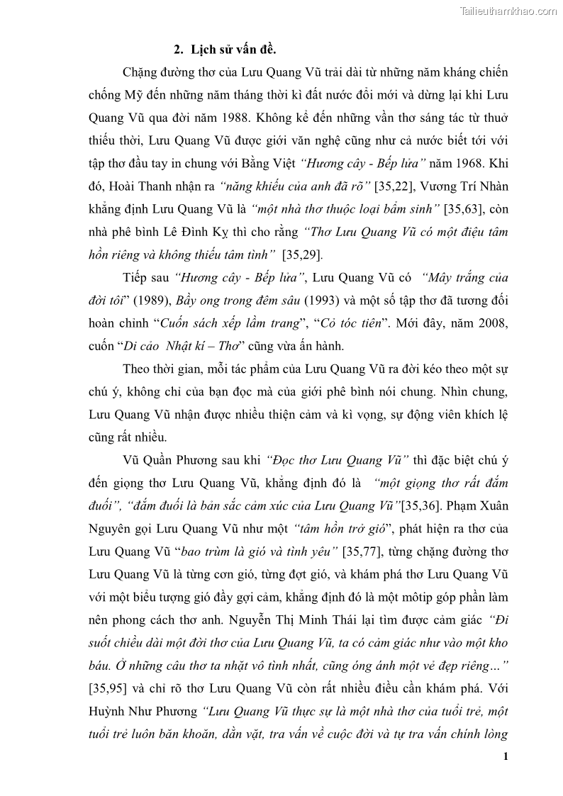 Luận văn thạc sĩ văn học Phong cách thơ Lưu Quang Vũ - 1 Trang 5