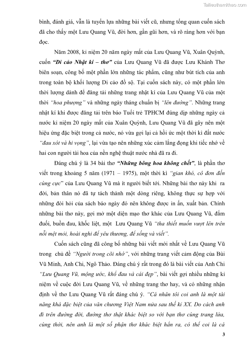 Luận văn thạc sĩ văn học Phong cách thơ Lưu Quang Vũ - 1 Trang 7