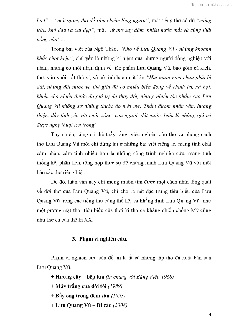 Luận văn thạc sĩ văn học Phong cách thơ Lưu Quang Vũ - 1 Trang 8