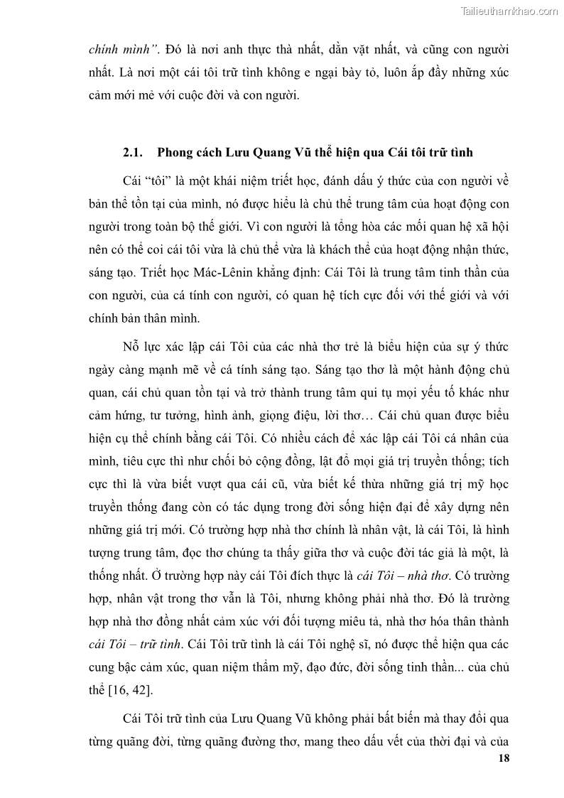 Luận văn thạc sĩ văn học Phong cách thơ Lưu Quang Vũ - 2 Trang 22