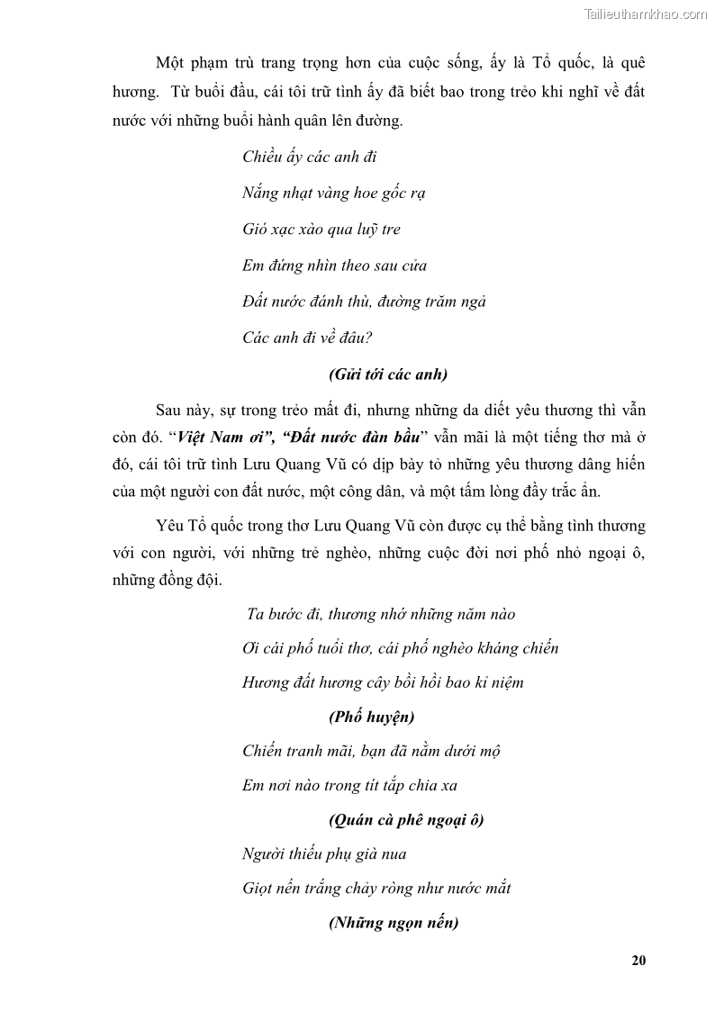 Luận văn thạc sĩ văn học Phong cách thơ Lưu Quang Vũ - 2 Trang 24