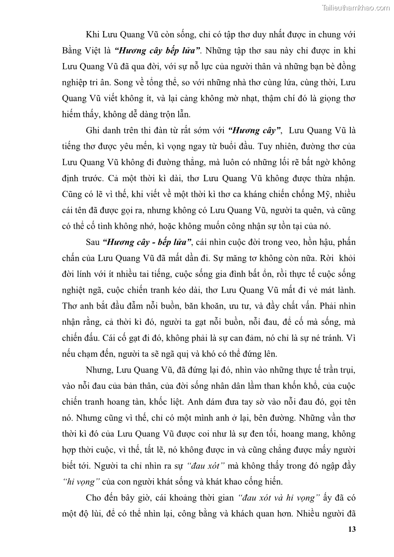 Luận văn thạc sĩ văn học Phong cách thơ Lưu Quang Vũ - 2 Trang 17