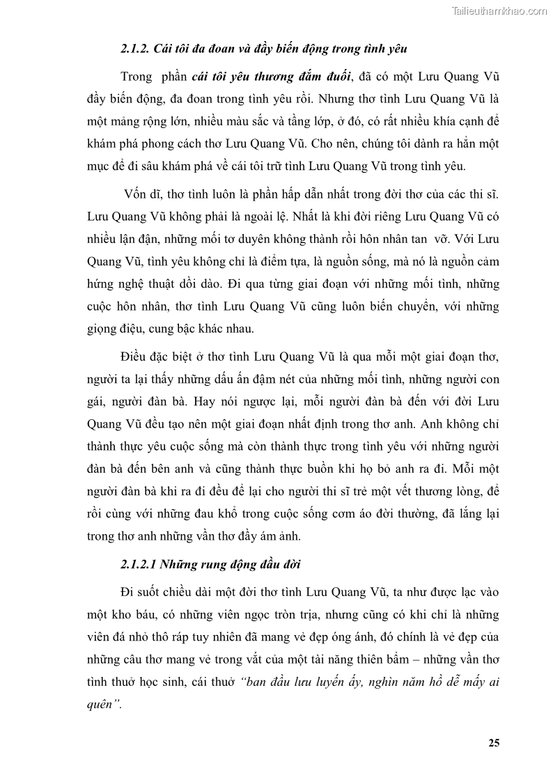 Luận văn thạc sĩ văn học Phong cách thơ Lưu Quang Vũ - 3 Trang 29