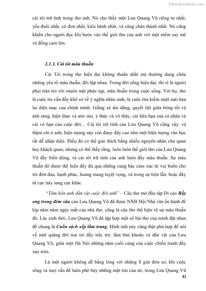 Luận văn thạc sĩ văn học Phong cách thơ Lưu Quang Vũ - 4 Trang 46