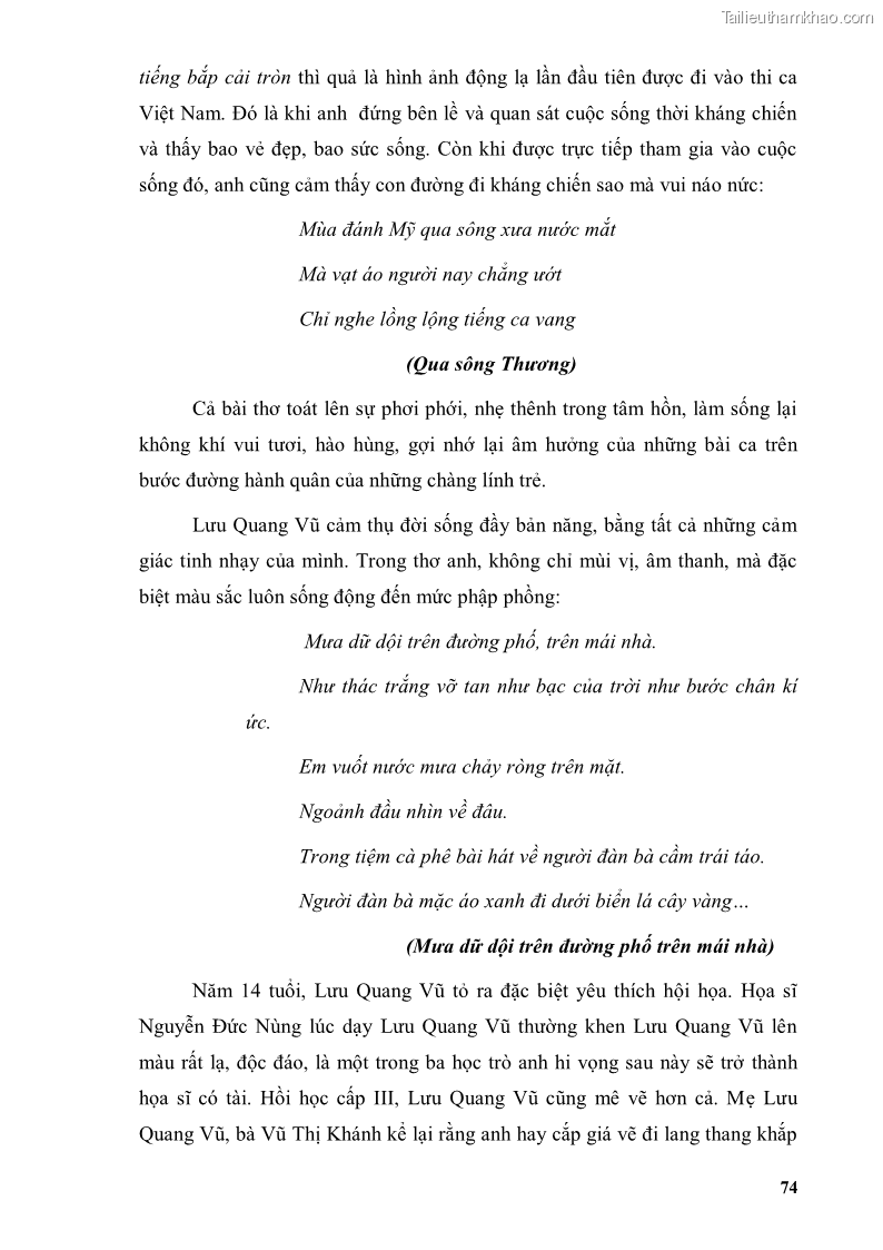 Luận văn thạc sĩ văn học Phong cách thơ Lưu Quang Vũ - 7 Trang 78