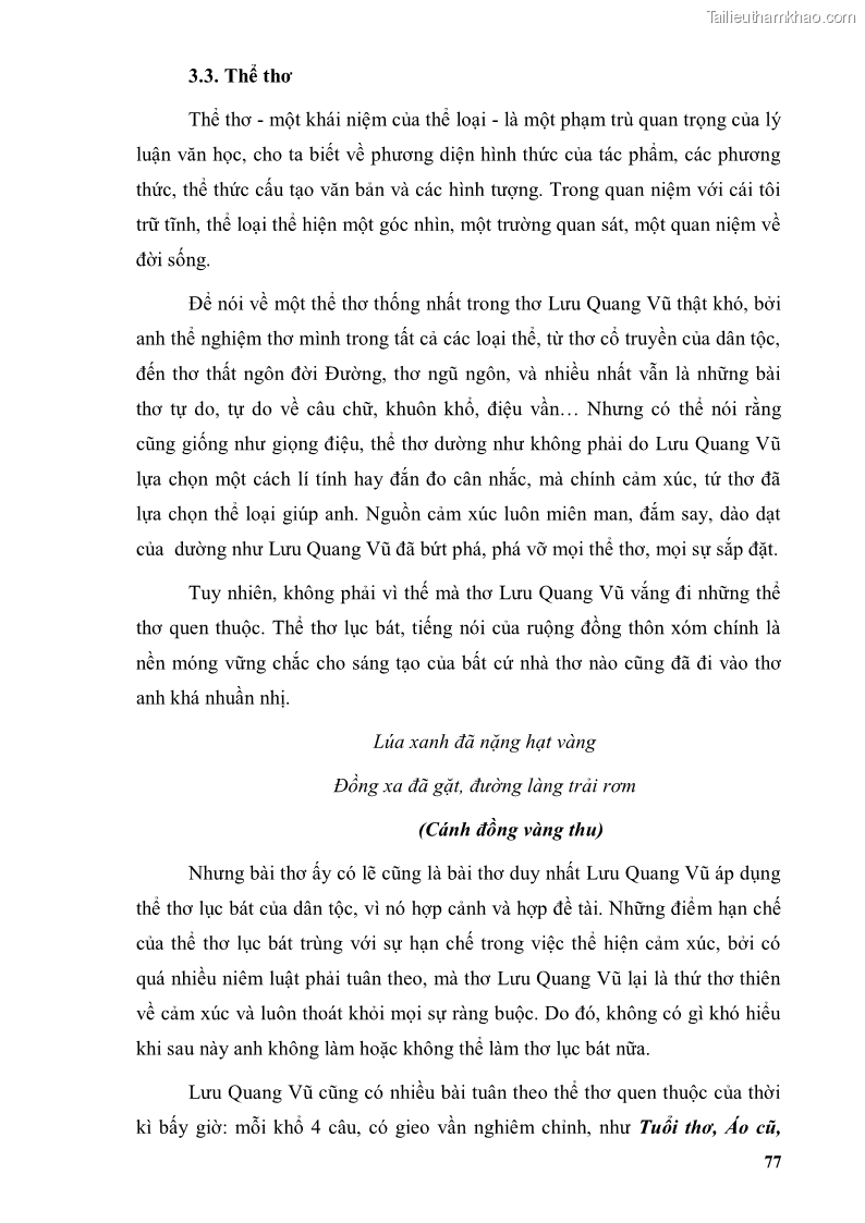 Luận văn thạc sĩ văn học Phong cách thơ Lưu Quang Vũ - 7 Trang 81