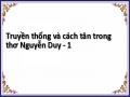 Truyền thống và cách tân trong thơ Nguyễn Duy - 1