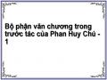 Bộ phận văn chương trong trước tác của Phan Huy Chú