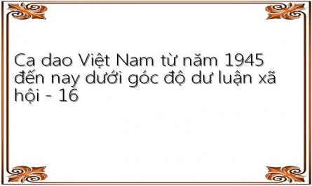 Ca dao Việt Nam từ năm 1945 đến nay dưới góc độ dư luận xã hội - 16