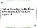 Cách xử lý của Nguyễn Du đối với thơ và từ trong Kim Vân Kiều truyện - 14
