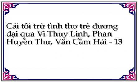Cái tôi trữ tình thơ trẻ đương đại qua Vi Thùy Linh, Phan Huyền Thư, Văn Cầm Hải - 13