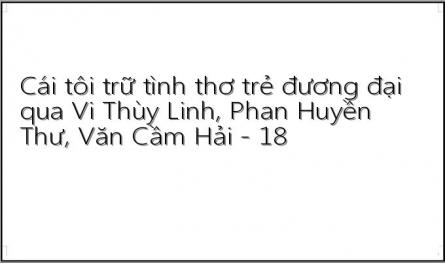 Cái tôi trữ tình thơ trẻ đương đại qua Vi Thùy Linh, Phan Huyền Thư, Văn Cầm Hải - 18
