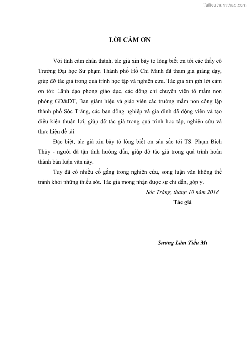 Luận văn thạc sĩ khoa học giáo dục Quản lý hoạt động giáo dục trong trường mầm non tại thành phố Sóc Trăng - 1 Trang 4