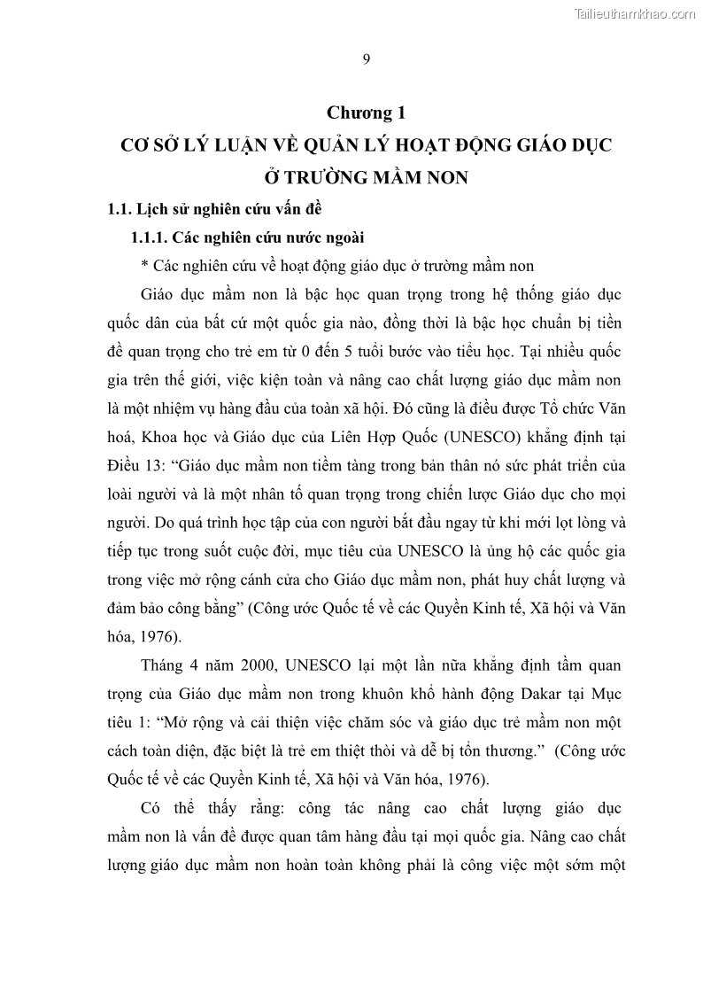 Luận văn thạc sĩ khoa học giáo dục Quản lý hoạt động giáo dục trong trường mầm non tại thành phố Sóc Trăng - 2 Trang 20