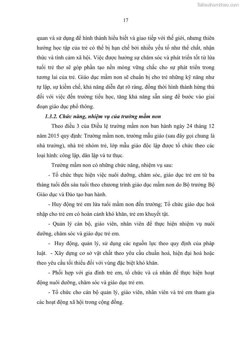 Luận văn thạc sĩ khoa học giáo dục Quản lý hoạt động giáo dục trong trường mầm non tại thành phố Sóc Trăng - 3 Trang 28
