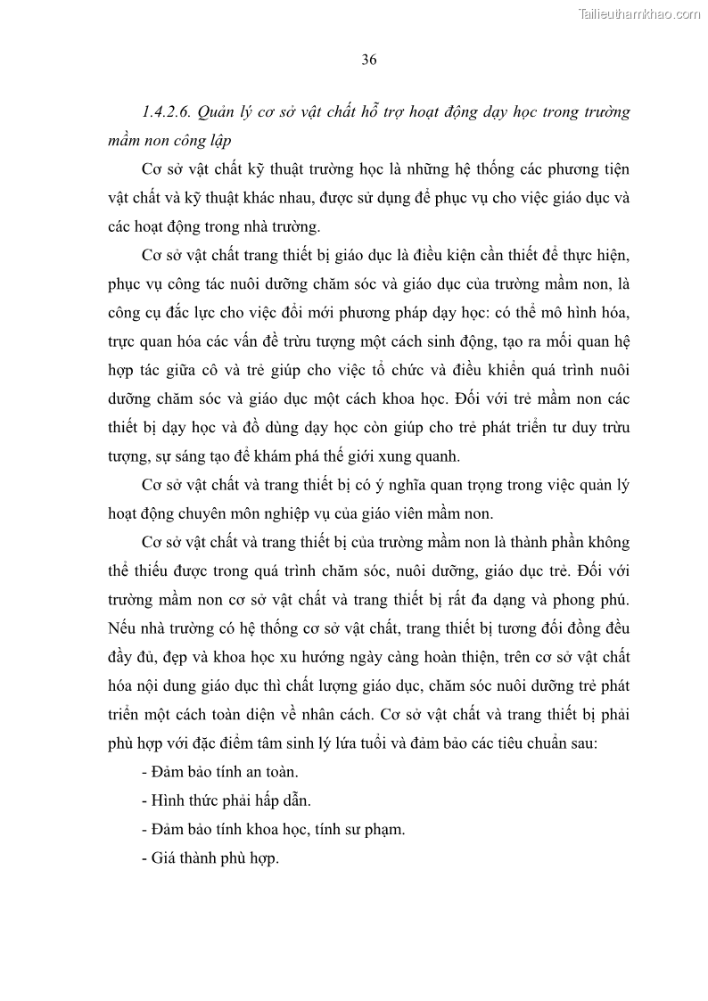 Luận văn thạc sĩ khoa học giáo dục Quản lý hoạt động giáo dục trong trường mầm non tại thành phố Sóc Trăng - 4 Trang 47