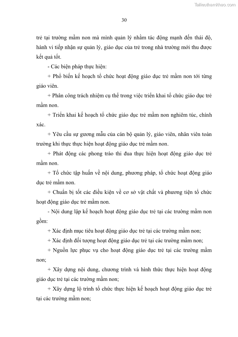 Luận văn thạc sĩ khoa học giáo dục Quản lý hoạt động giáo dục trong trường mầm non tại thành phố Sóc Trăng - 4 Trang 41