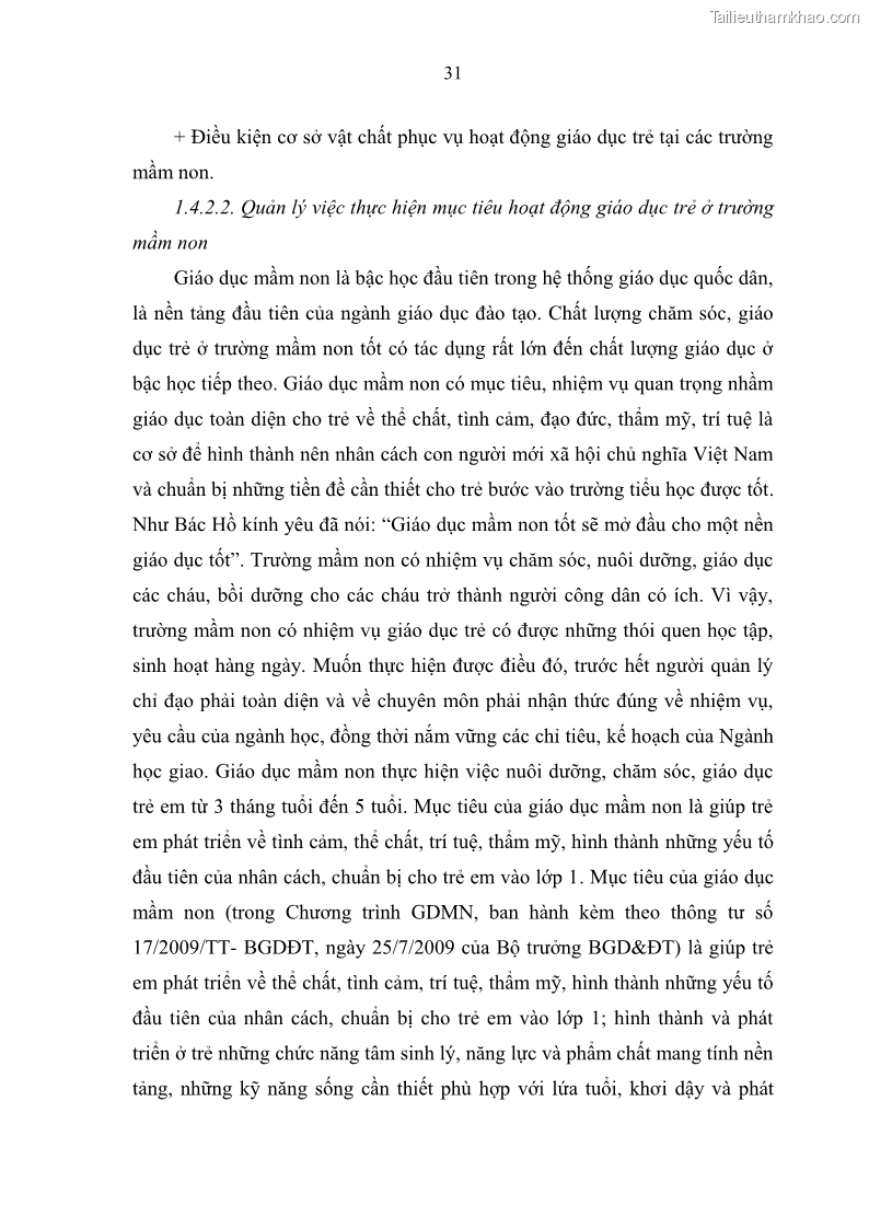 Luận văn thạc sĩ khoa học giáo dục Quản lý hoạt động giáo dục trong trường mầm non tại thành phố Sóc Trăng - 4 Trang 42