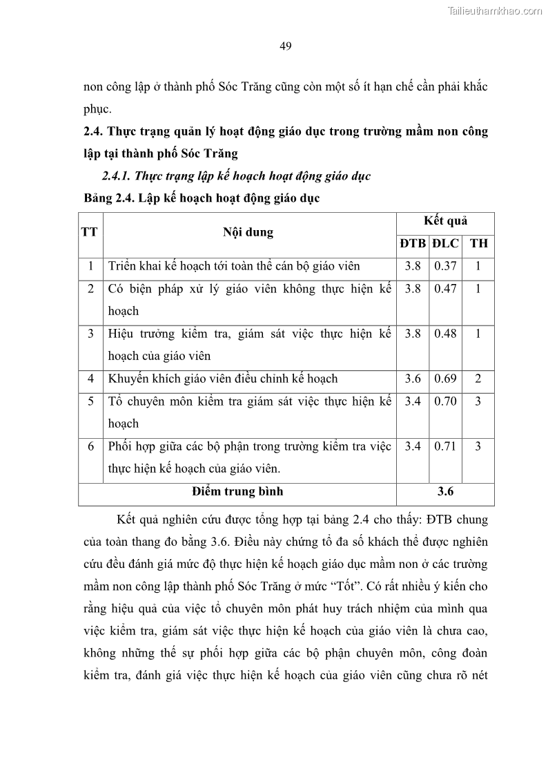 Luận văn thạc sĩ khoa học giáo dục Quản lý hoạt động giáo dục trong trường mầm non tại thành phố Sóc Trăng - 5 Trang 60