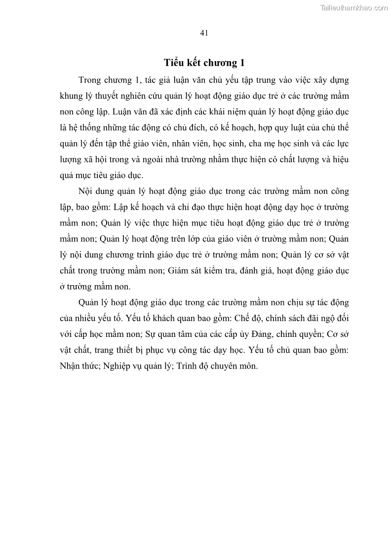 Luận văn thạc sĩ khoa học giáo dục Quản lý hoạt động giáo dục trong trường mầm non tại thành phố Sóc Trăng - 5 Trang 52