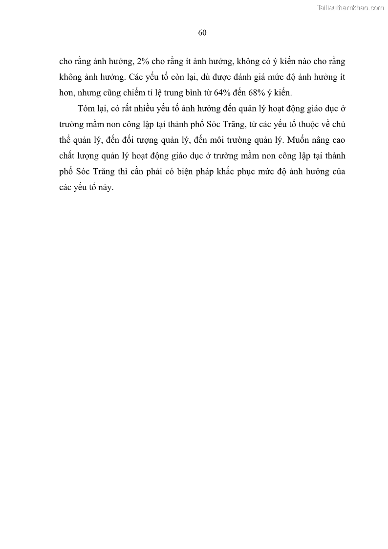 Luận văn thạc sĩ khoa học giáo dục Quản lý hoạt động giáo dục trong trường mầm non tại thành phố Sóc Trăng - 6 Trang 71