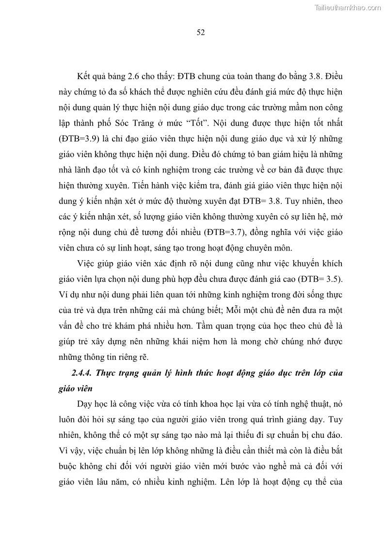 Luận văn thạc sĩ khoa học giáo dục Quản lý hoạt động giáo dục trong trường mầm non tại thành phố Sóc Trăng - 6 Trang 63