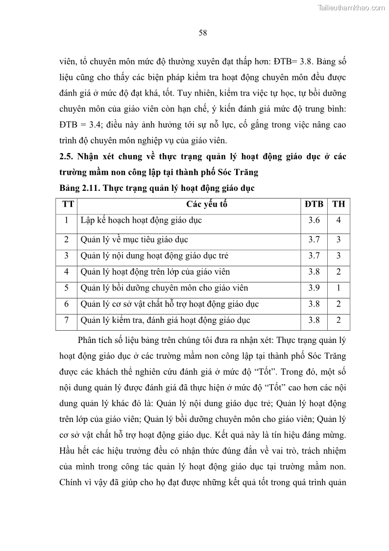 Luận văn thạc sĩ khoa học giáo dục Quản lý hoạt động giáo dục trong trường mầm non tại thành phố Sóc Trăng - 6 Trang 69