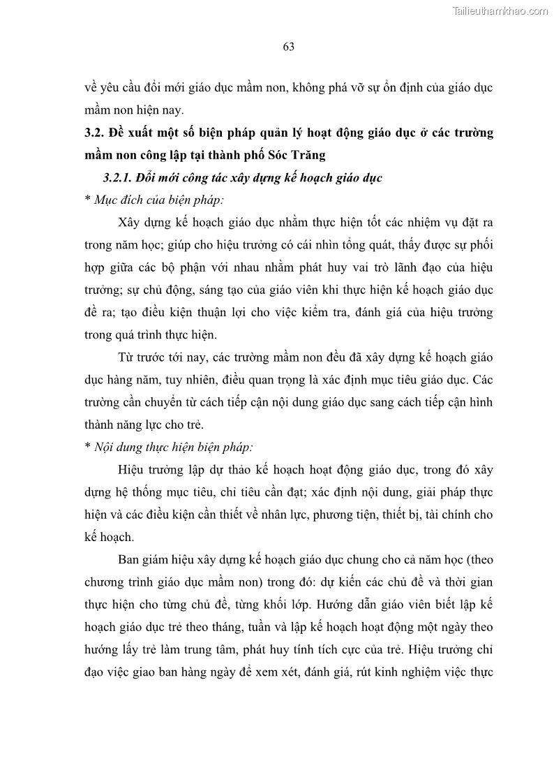 Luận văn thạc sĩ khoa học giáo dục Quản lý hoạt động giáo dục trong trường mầm non tại thành phố Sóc Trăng - 7 Trang 74