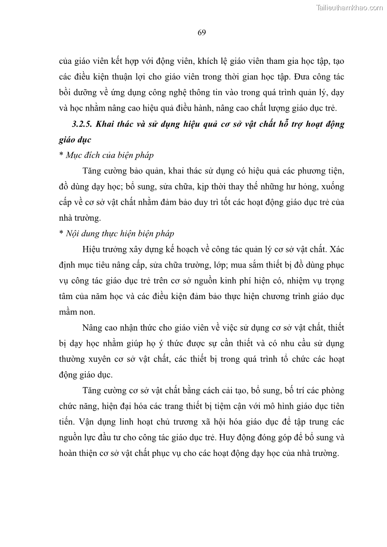 Luận văn thạc sĩ khoa học giáo dục Quản lý hoạt động giáo dục trong trường mầm non tại thành phố Sóc Trăng - 7 Trang 80