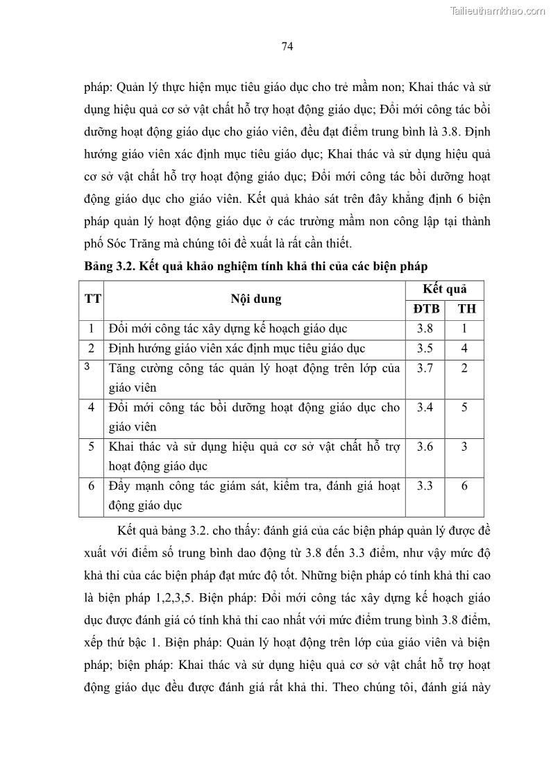 Luận văn thạc sĩ khoa học giáo dục Quản lý hoạt động giáo dục trong trường mầm non tại thành phố Sóc Trăng - 8 Trang 85