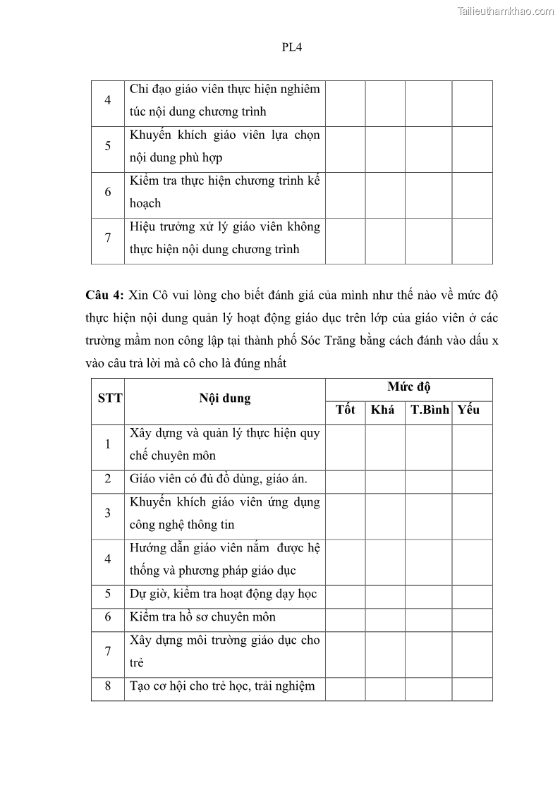 Luận văn thạc sĩ khoa học giáo dục Quản lý hoạt động giáo dục trong trường mầm non tại thành phố Sóc Trăng - 9 Trang 98