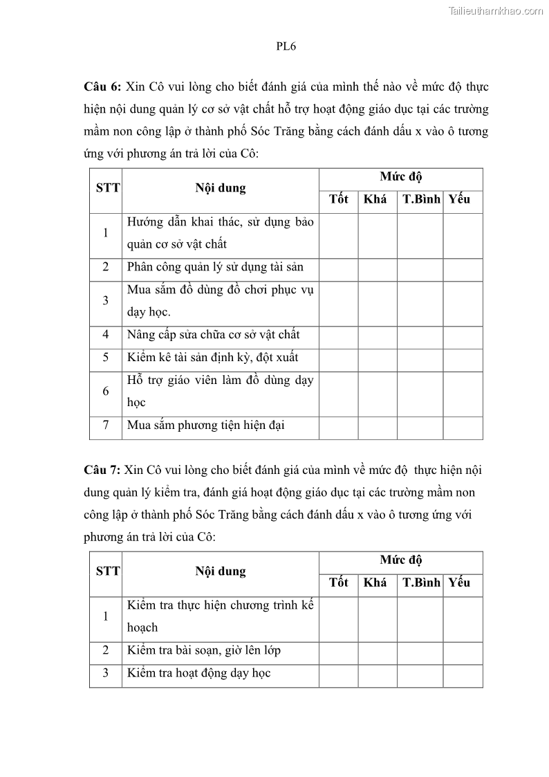 Luận văn thạc sĩ khoa học giáo dục Quản lý hoạt động giáo dục trong trường mầm non tại thành phố Sóc Trăng - 9 Trang 100