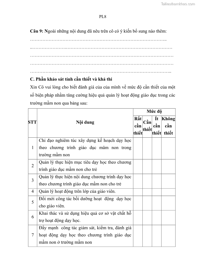 Luận văn thạc sĩ khoa học giáo dục Quản lý hoạt động giáo dục trong trường mầm non tại thành phố Sóc Trăng - 9 Trang 102