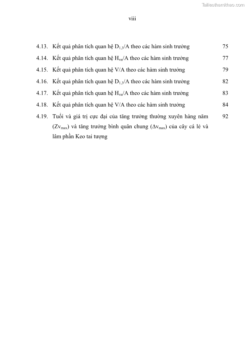 Luận văn thạc sĩ khoa học lâm nghiệp Xây dựng các mô hình cấu trúc, sinh trưởng và hình dạng thân cây làm cơ sở đề xuất các phương pháp xác định trữ lượng, sản lượng cho lâm phần keo tai tượng Acacia mangium tại khu vực Hàm Yên – Tuyên Quang - 1 Trang 10