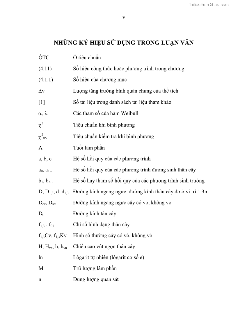 Luận văn thạc sĩ khoa học lâm nghiệp Xây dựng các mô hình cấu trúc, sinh trưởng và hình dạng thân cây làm cơ sở đề xuất các phương pháp xác định trữ lượng, sản lượng cho lâm phần keo tai tượng Acacia mangium tại khu vực Hàm Yên – Tuyên Quang - 1 Trang 7