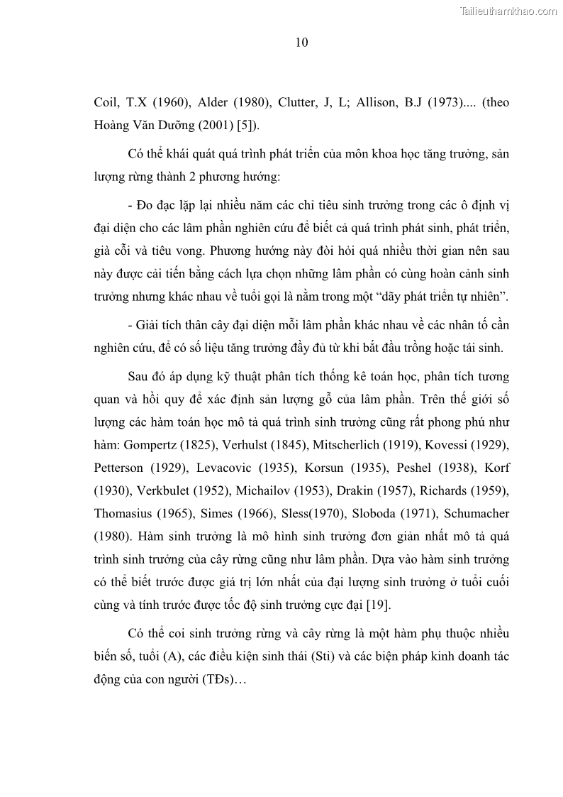 Luận văn thạc sĩ khoa học lâm nghiệp Xây dựng các mô hình cấu trúc, sinh trưởng và hình dạng thân cây làm cơ sở đề xuất các phương pháp xác định trữ lượng, sản lượng cho lâm phần keo tai tượng Acacia mangium tại khu vực Hàm Yên – Tuyên Quang - 2 Trang 22