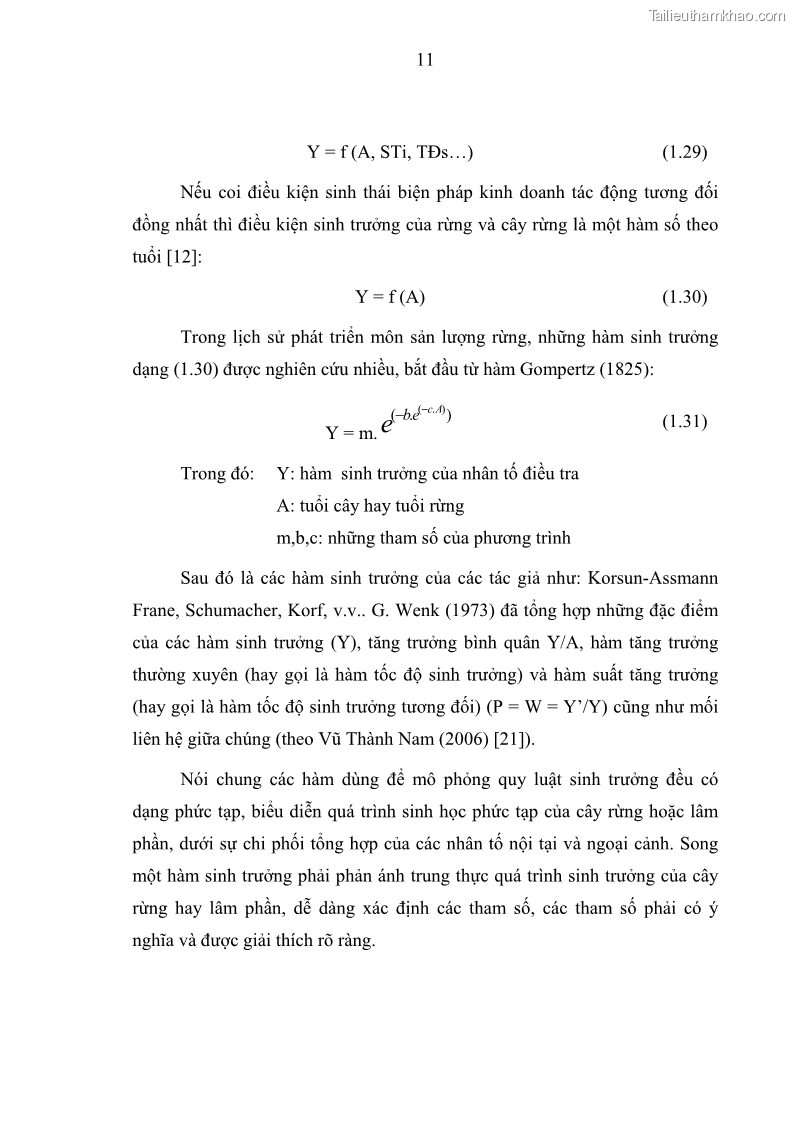 Luận văn thạc sĩ khoa học lâm nghiệp Xây dựng các mô hình cấu trúc, sinh trưởng và hình dạng thân cây làm cơ sở đề xuất các phương pháp xác định trữ lượng, sản lượng cho lâm phần keo tai tượng Acacia mangium tại khu vực Hàm Yên – Tuyên Quang - 2 Trang 23