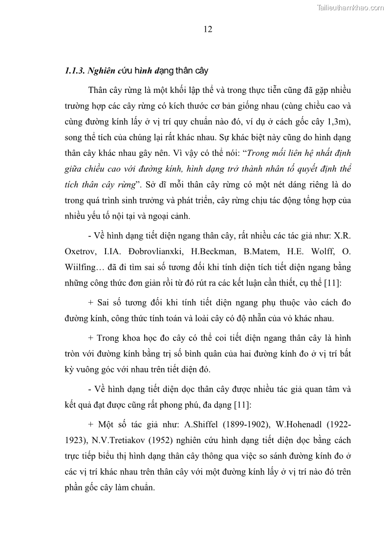 Luận văn thạc sĩ khoa học lâm nghiệp Xây dựng các mô hình cấu trúc, sinh trưởng và hình dạng thân cây làm cơ sở đề xuất các phương pháp xác định trữ lượng, sản lượng cho lâm phần keo tai tượng Acacia mangium tại khu vực Hàm Yên – Tuyên Quang - 2 Trang 24
