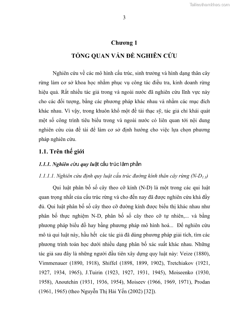 Luận văn thạc sĩ khoa học lâm nghiệp Xây dựng các mô hình cấu trúc, sinh trưởng và hình dạng thân cây làm cơ sở đề xuất các phương pháp xác định trữ lượng, sản lượng cho lâm phần keo tai tượng Acacia mangium tại khu vực Hàm Yên – Tuyên Quang - 2 Trang 15