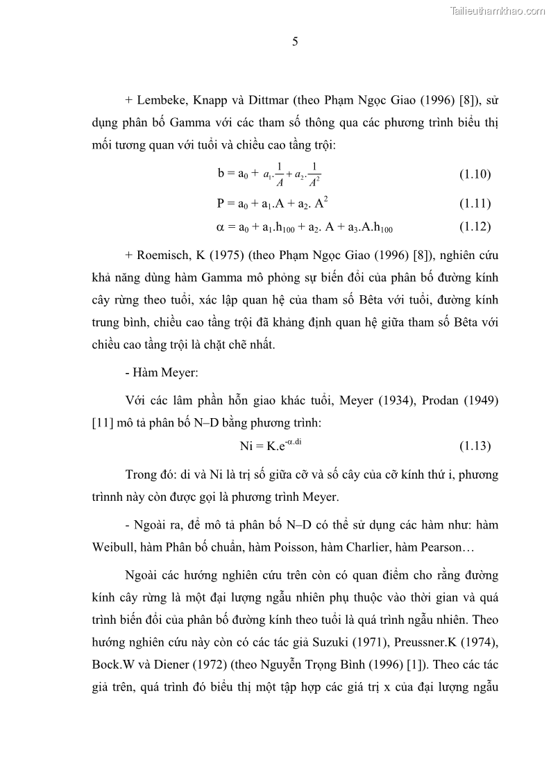 Luận văn thạc sĩ khoa học lâm nghiệp Xây dựng các mô hình cấu trúc, sinh trưởng và hình dạng thân cây làm cơ sở đề xuất các phương pháp xác định trữ lượng, sản lượng cho lâm phần keo tai tượng Acacia mangium tại khu vực Hàm Yên – Tuyên Quang - 2 Trang 17
