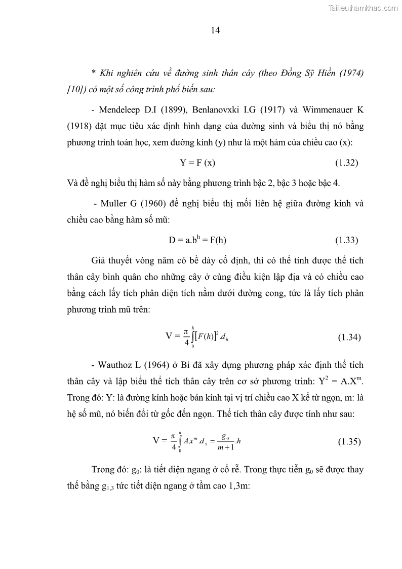 Luận văn thạc sĩ khoa học lâm nghiệp Xây dựng các mô hình cấu trúc, sinh trưởng và hình dạng thân cây làm cơ sở đề xuất các phương pháp xác định trữ lượng, sản lượng cho lâm phần keo tai tượng Acacia mangium tại khu vực Hàm Yên – Tuyên Quang - 3 Trang 26