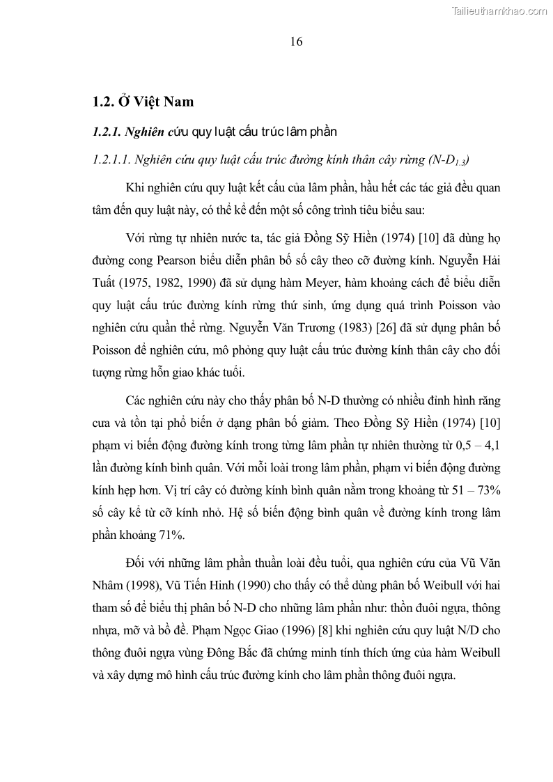 Luận văn thạc sĩ khoa học lâm nghiệp Xây dựng các mô hình cấu trúc, sinh trưởng và hình dạng thân cây làm cơ sở đề xuất các phương pháp xác định trữ lượng, sản lượng cho lâm phần keo tai tượng Acacia mangium tại khu vực Hàm Yên – Tuyên Quang - 3 Trang 28
