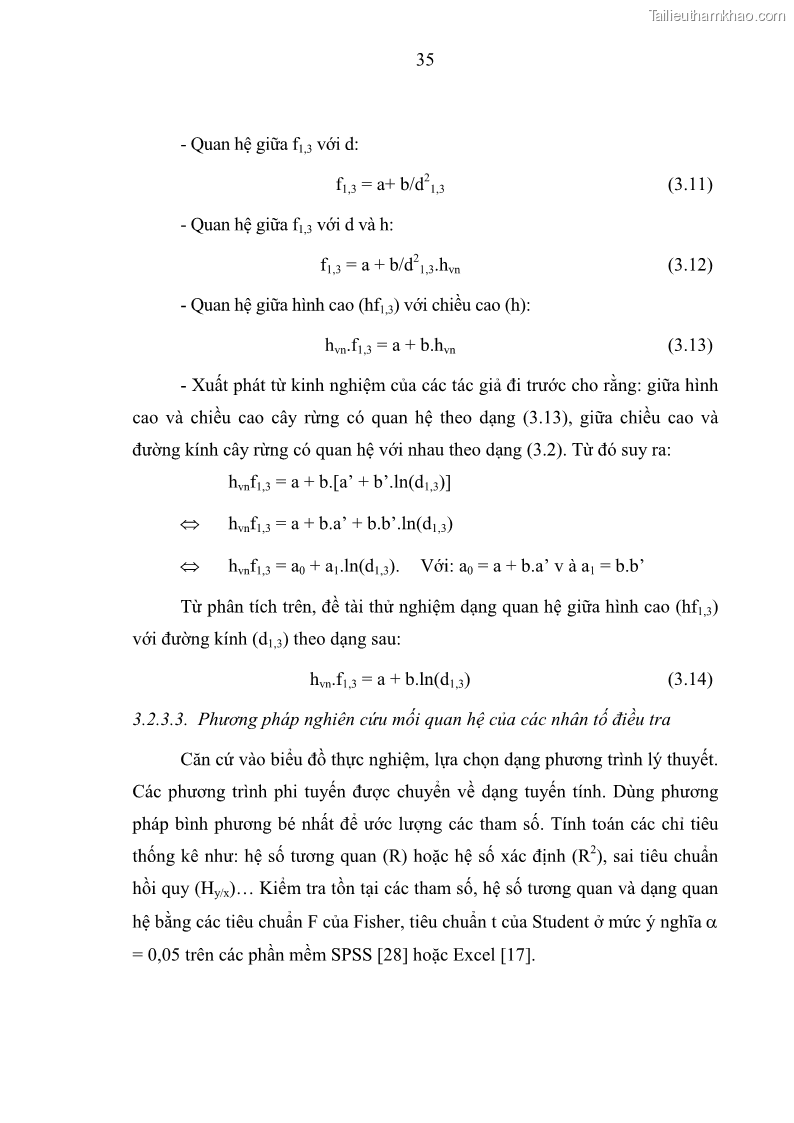 Luận văn thạc sĩ khoa học lâm nghiệp Xây dựng các mô hình cấu trúc, sinh trưởng và hình dạng thân cây làm cơ sở đề xuất các phương pháp xác định trữ lượng, sản lượng cho lâm phần keo tai tượng Acacia mangium tại khu vực Hàm Yên – Tuyên Quang - 4 Trang 47