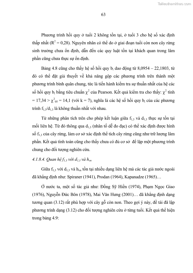 Luận văn thạc sĩ khoa học lâm nghiệp Xây dựng các mô hình cấu trúc, sinh trưởng và hình dạng thân cây làm cơ sở đề xuất các phương pháp xác định trữ lượng, sản lượng cho lâm phần keo tai tượng Acacia mangium tại khu vực Hàm Yên – Tuyên Quang - 7 Trang 75