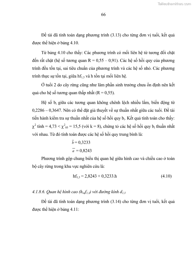 Luận văn thạc sĩ khoa học lâm nghiệp Xây dựng các mô hình cấu trúc, sinh trưởng và hình dạng thân cây làm cơ sở đề xuất các phương pháp xác định trữ lượng, sản lượng cho lâm phần keo tai tượng Acacia mangium tại khu vực Hàm Yên – Tuyên Quang - 7 Trang 78