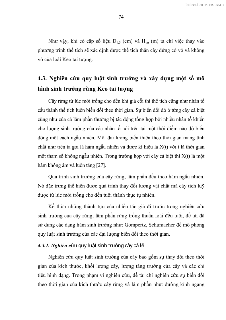 Luận văn thạc sĩ khoa học lâm nghiệp Xây dựng các mô hình cấu trúc, sinh trưởng và hình dạng thân cây làm cơ sở đề xuất các phương pháp xác định trữ lượng, sản lượng cho lâm phần keo tai tượng Acacia mangium tại khu vực Hàm Yên – Tuyên Quang - 8 Trang 86