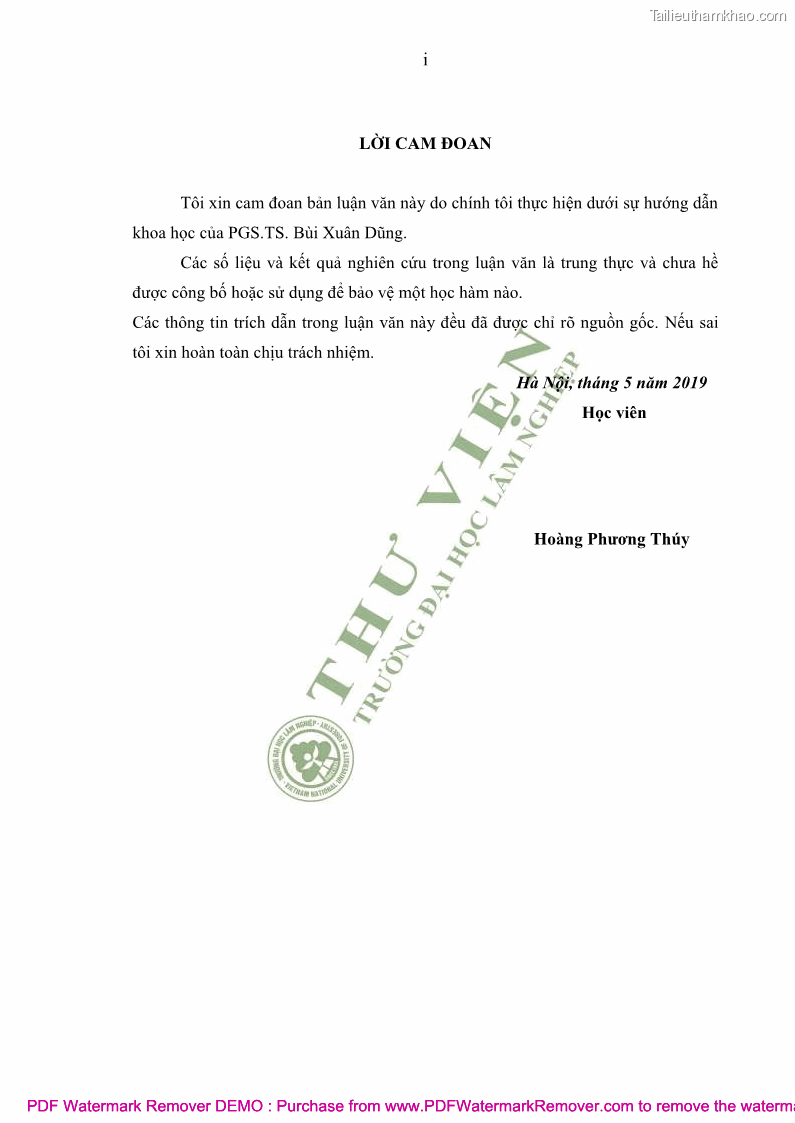 Luận văn thạc sĩ khoa học môi trường Đánh giá biến động chất lượng môi trường nước mặt của thành phố Lạng Sơn, tỉnh Lạng Sơn, giai đoạn 2014 - 2018 - 1 Trang 2